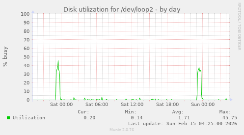 Disk utilization for /dev/loop2